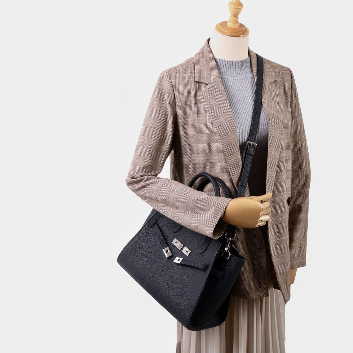 Isabella Apricot Leather Satchel