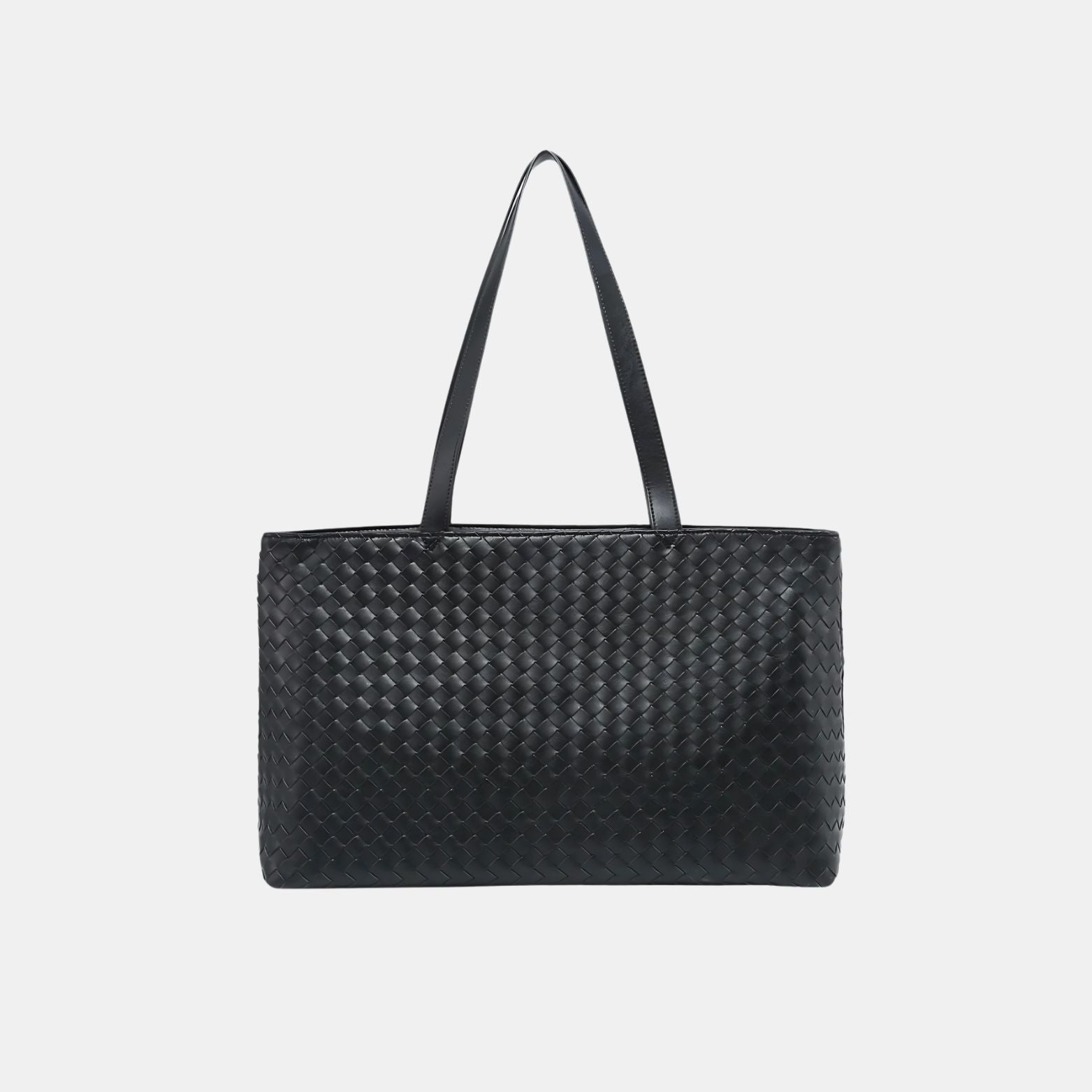 Adele – Classic Black Woven Tote