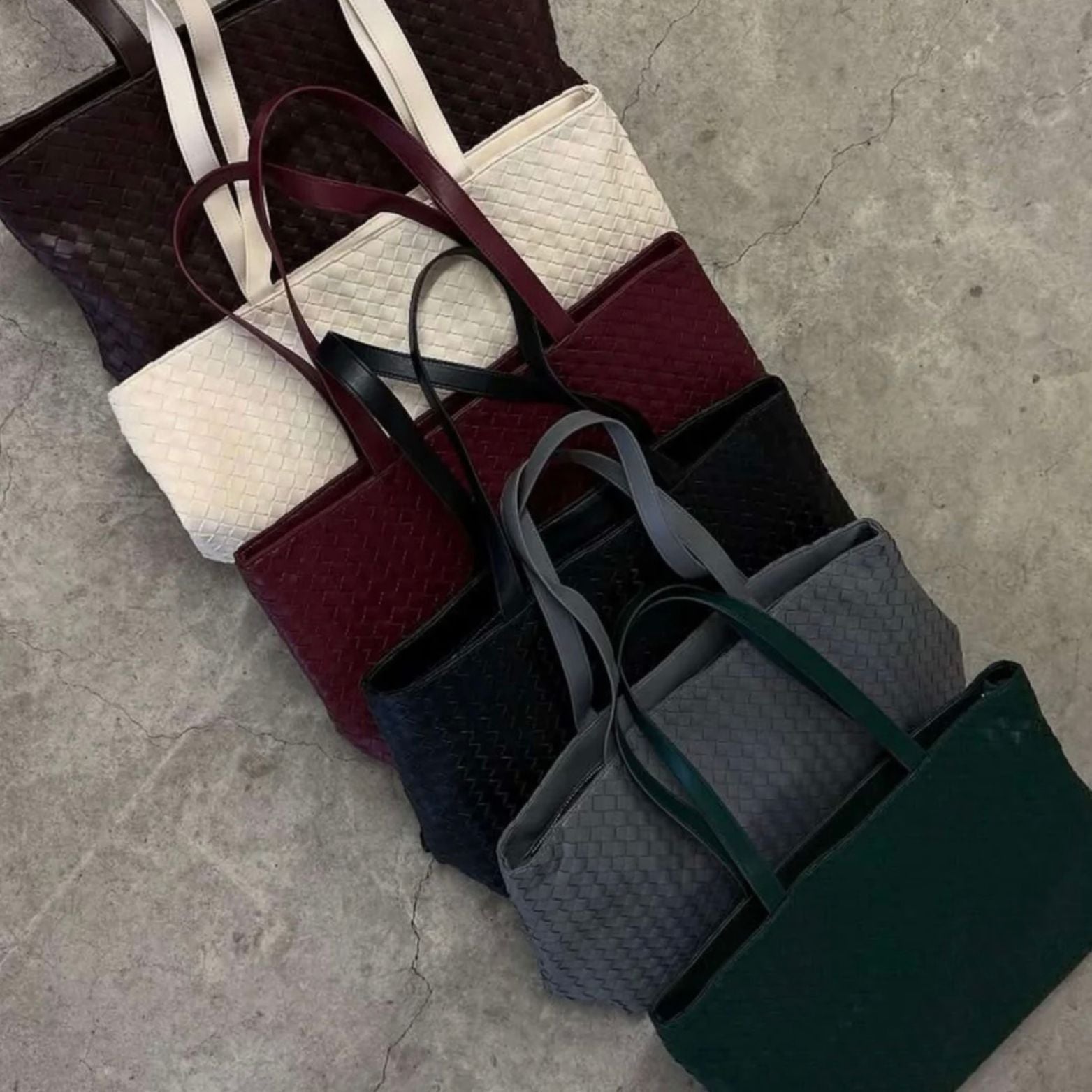 Adele – Classic Black Woven Tote