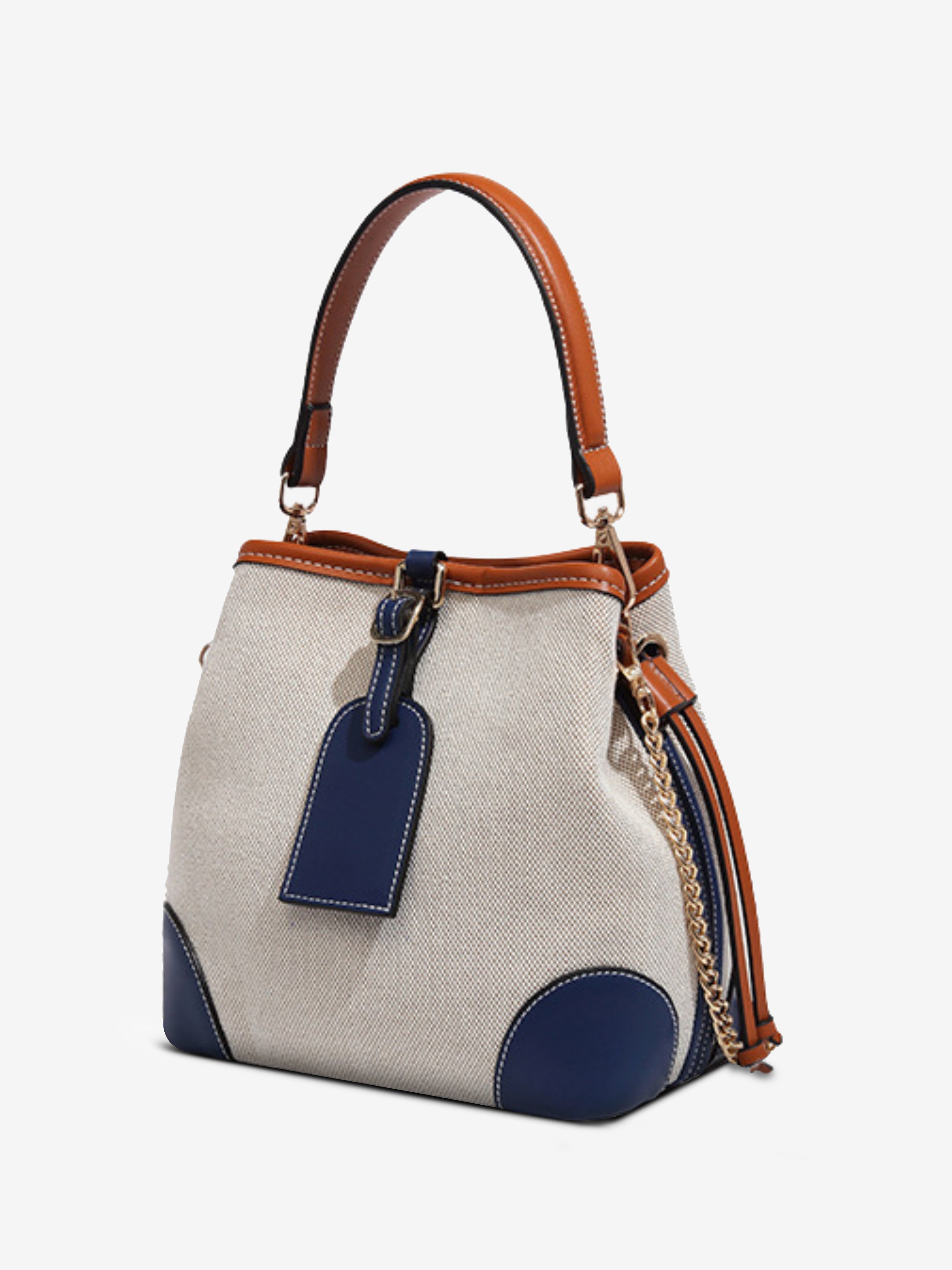 The Canvas Leather Bucket Bag from Lyora Solé – Where Sophistication Meets Everyday Versatility