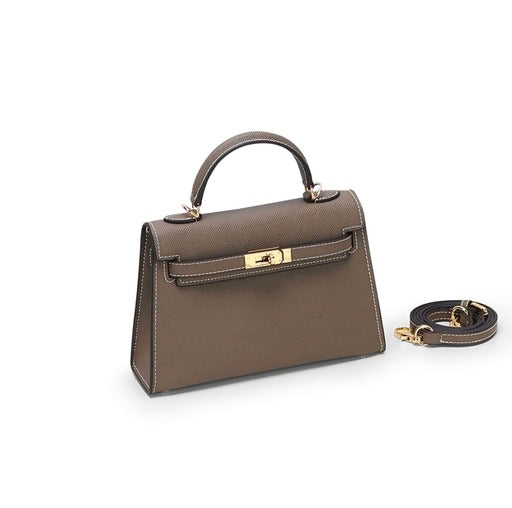 Amélie Mini-Henkeltasche – Taupe Elegance
