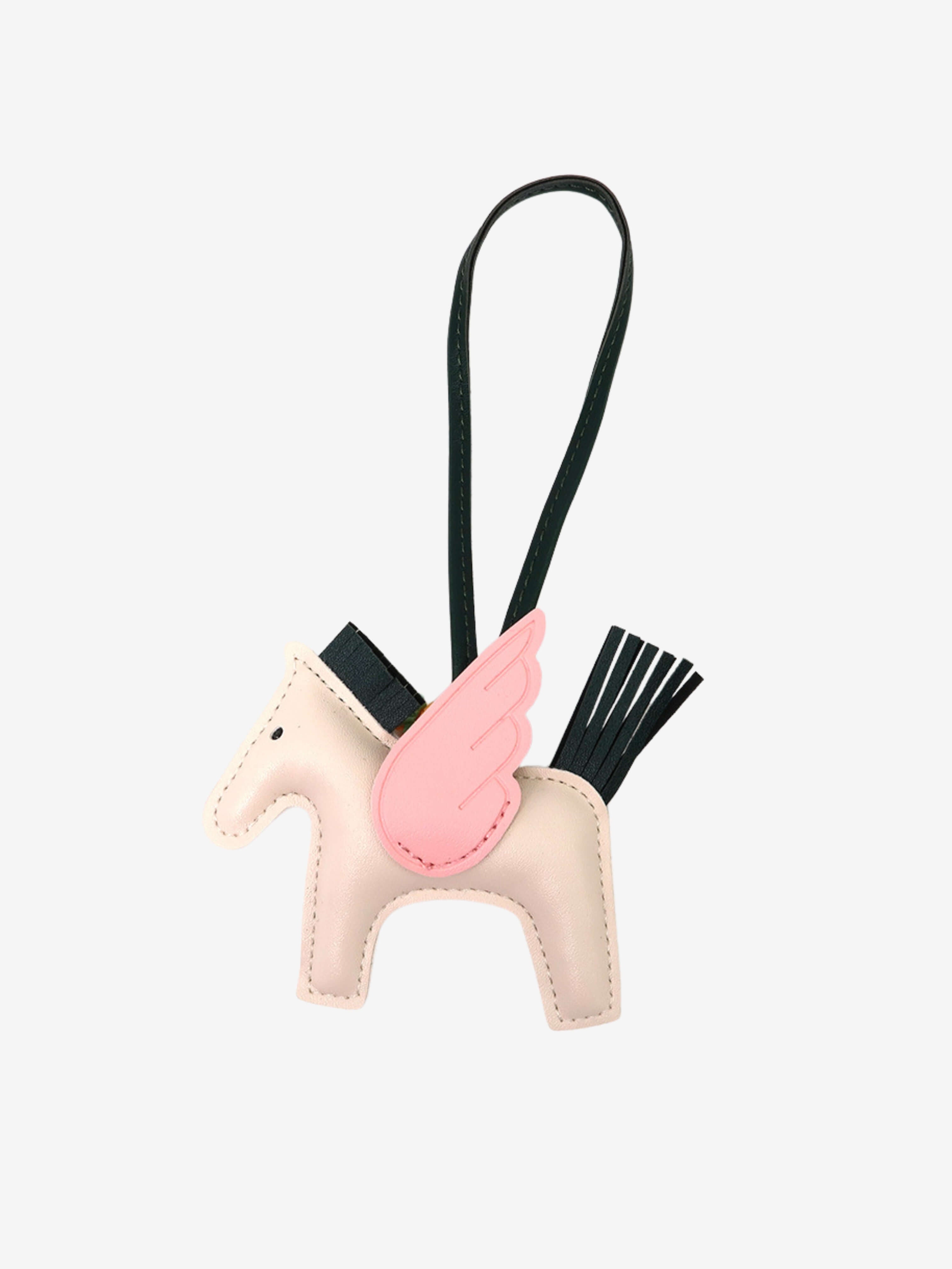 Winged Horse Leather Charm – Graceful Elegance in Motion