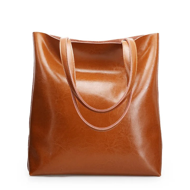 Burgundy Leather Tote Bag – Bold Simplicity with Everyday Function