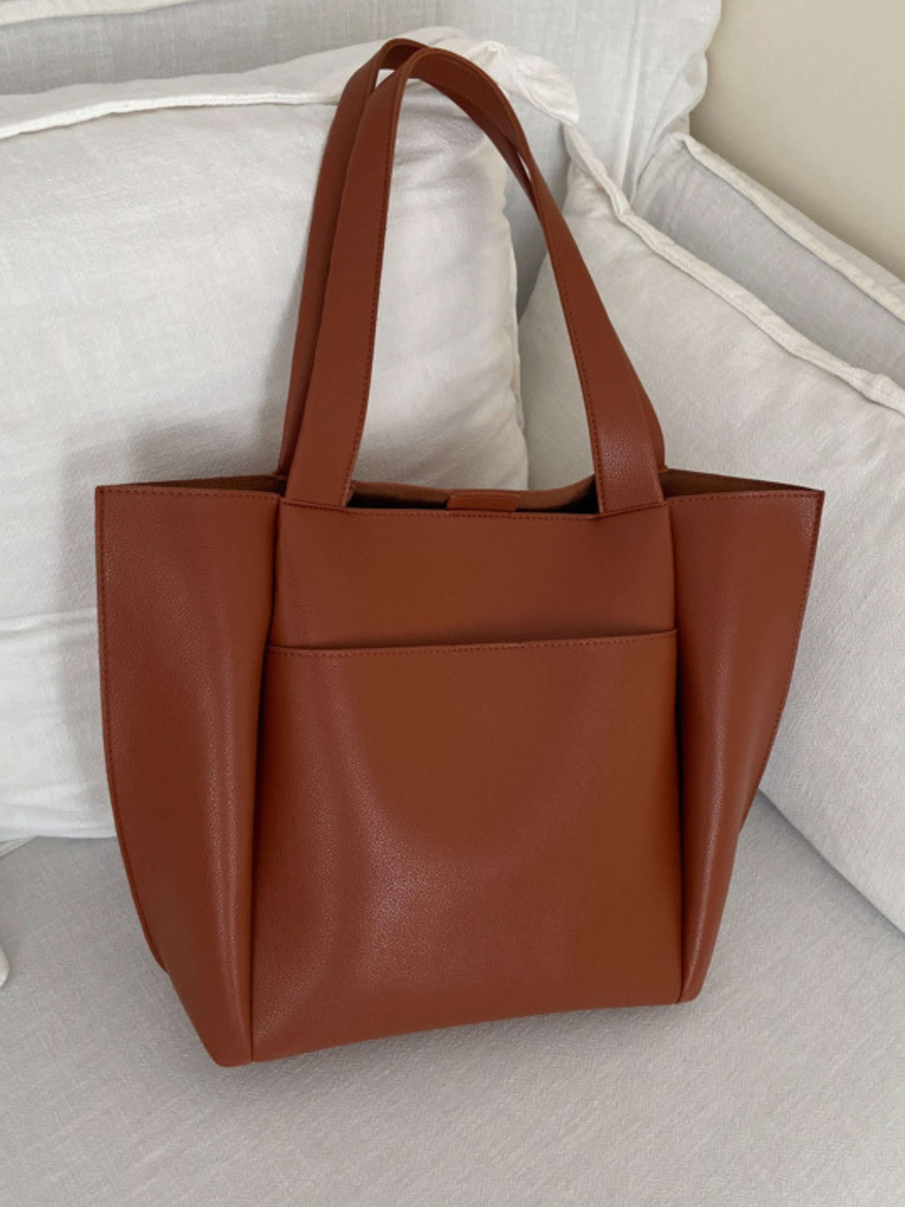 Rosetta – Burgundy Leather Tote Bag
