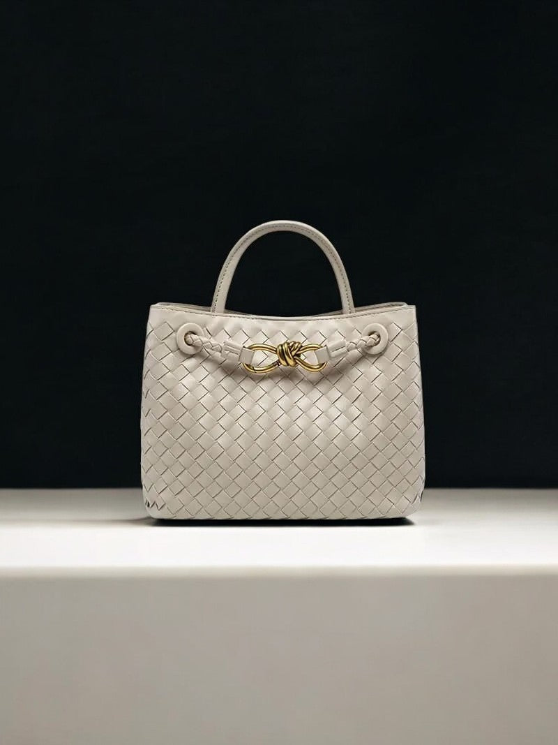 Emilia Woven Chocolate Brown Tote Bag