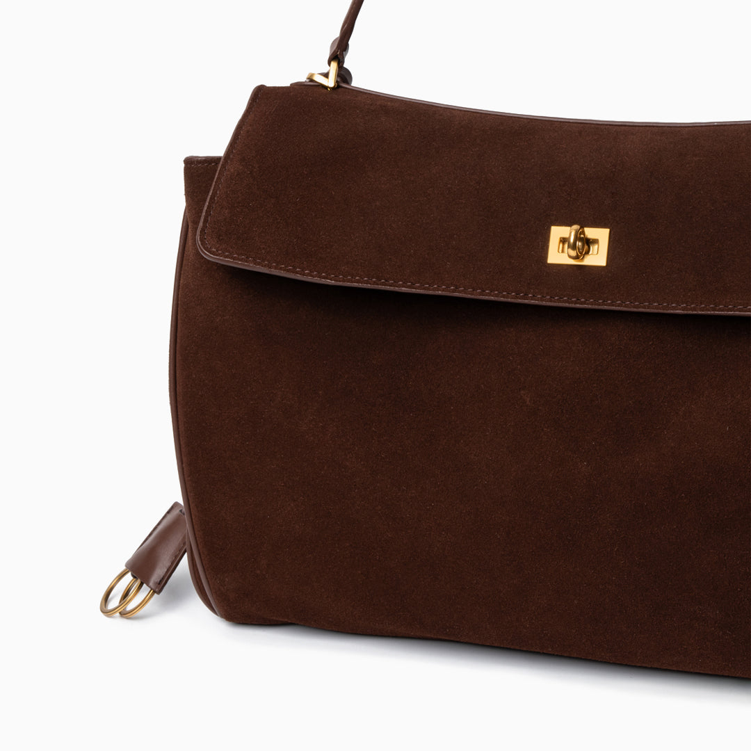 Emilia Suede Top Handle Bag