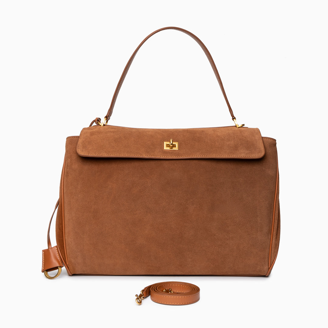 Emilia Suede Top Handle Bag
