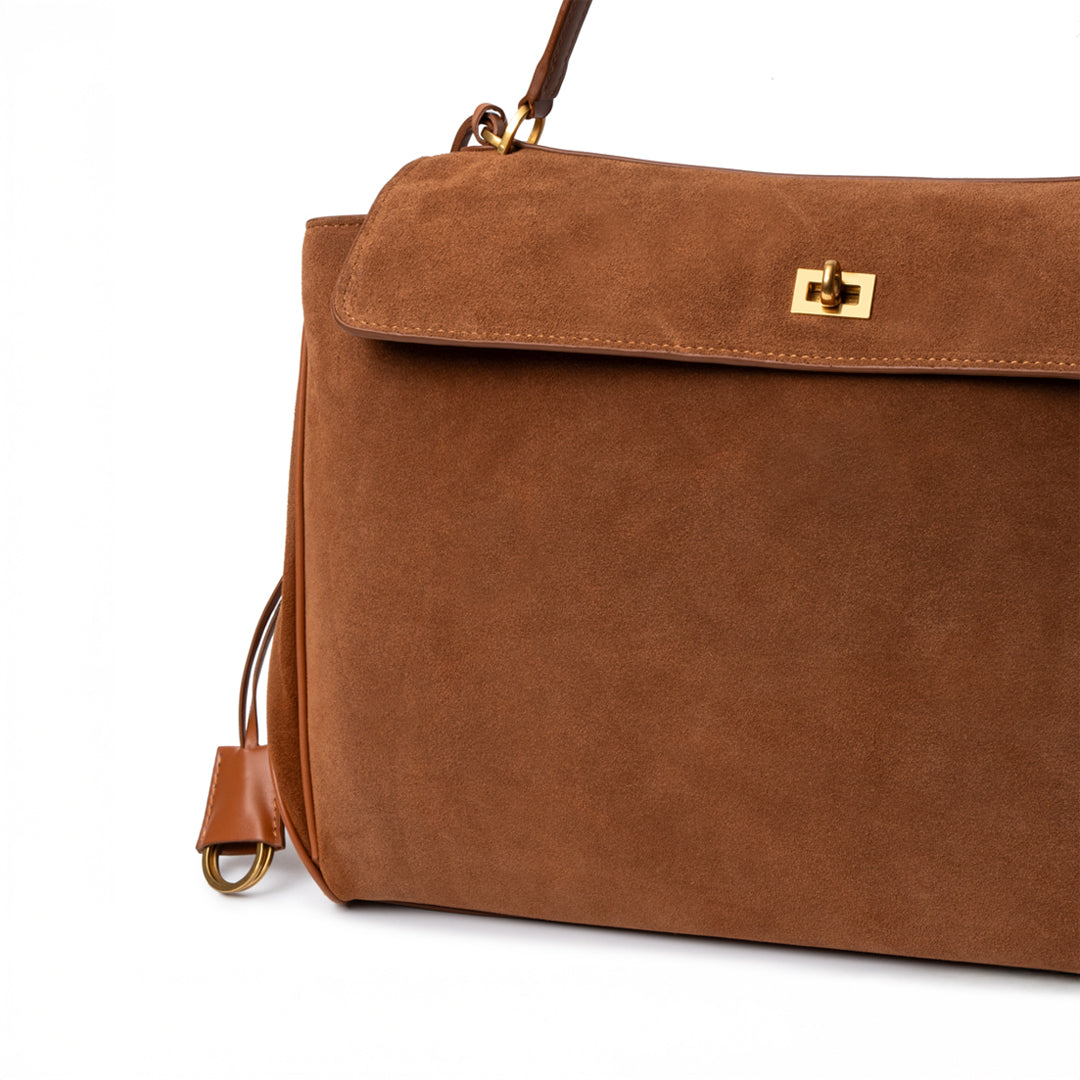 Emilia Suede Top Handle Bag