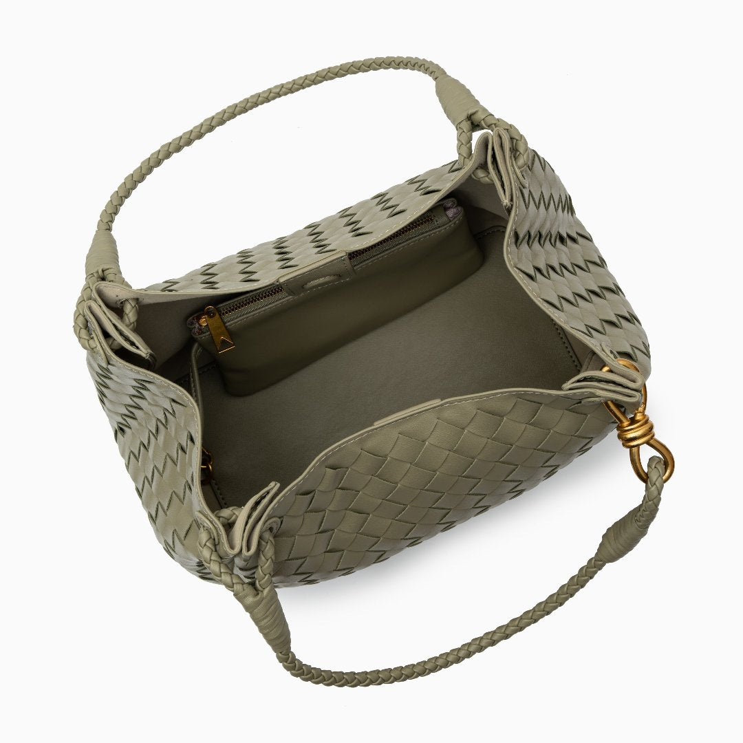 Serena Black Woven Tote Bag