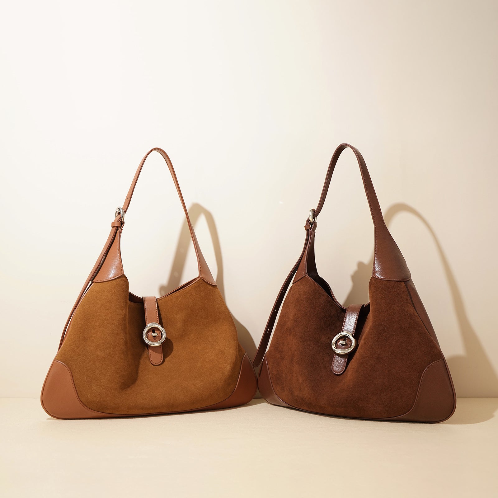 Amara | Luxe Suede & Leather Shoulder Bag – Timeless Elegance