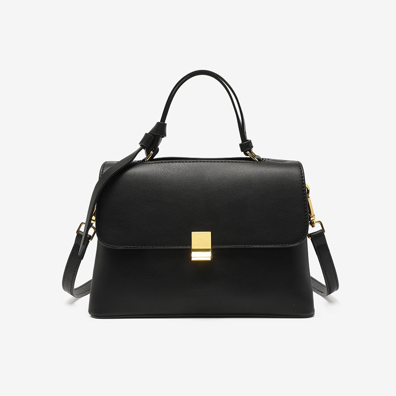 Elena Beige Trapeze Leather Handbag