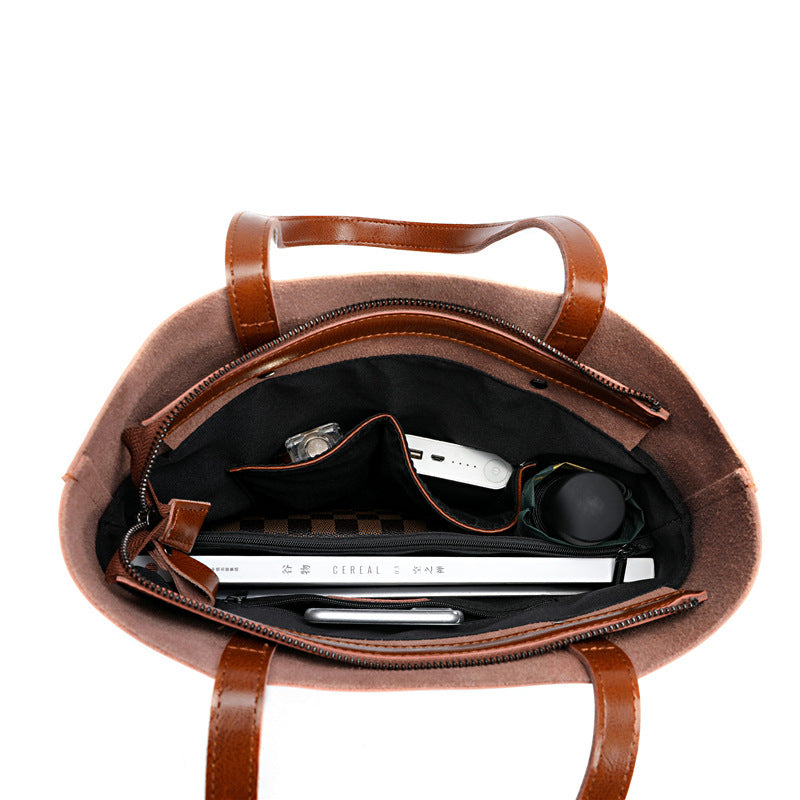 Burgundy Leather Tote Bag – Bold Simplicity with Everyday Function