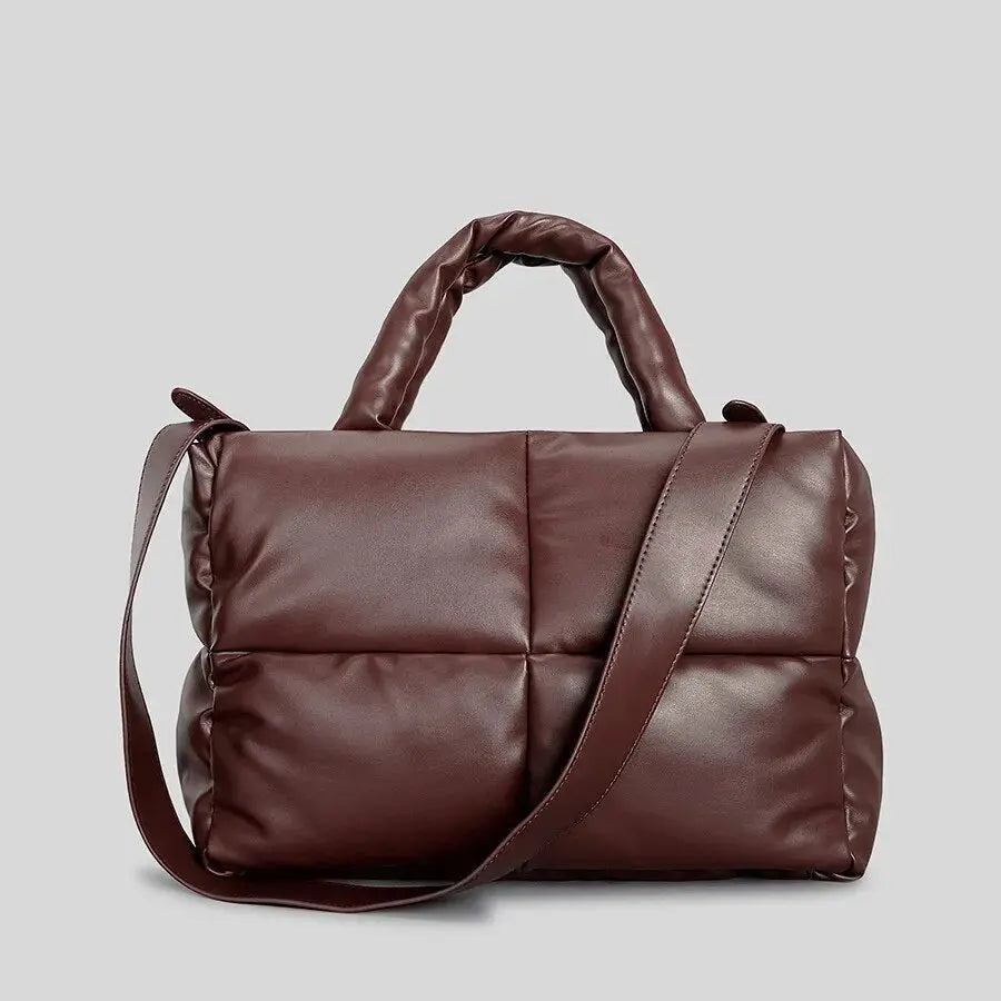Padded Leather Shoulder Bag