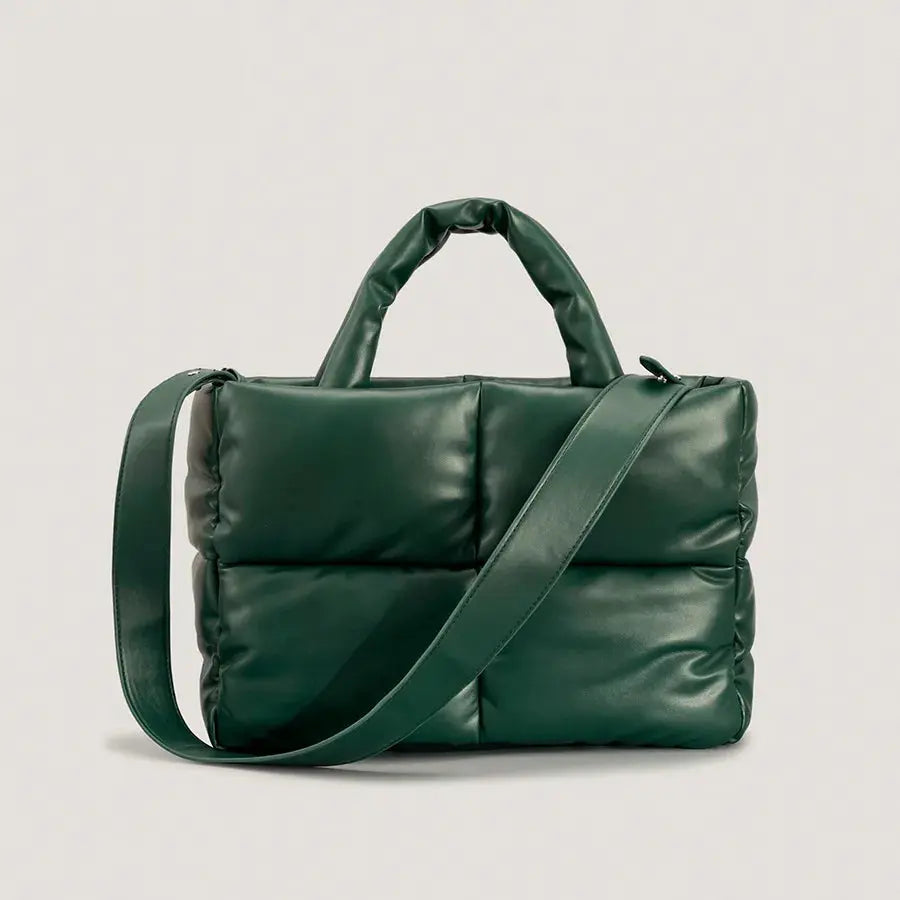Padded Leather Shoulder Bag