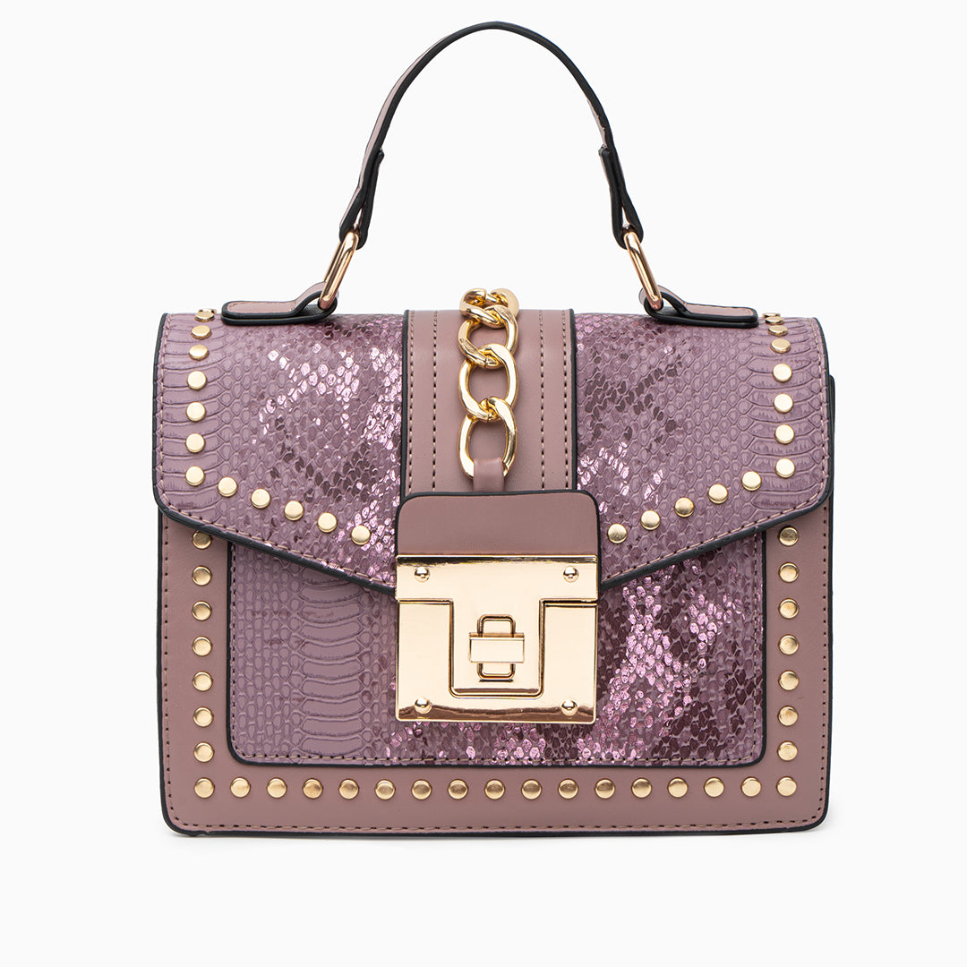 Serpentine | Luxe Studded Messenger Bag