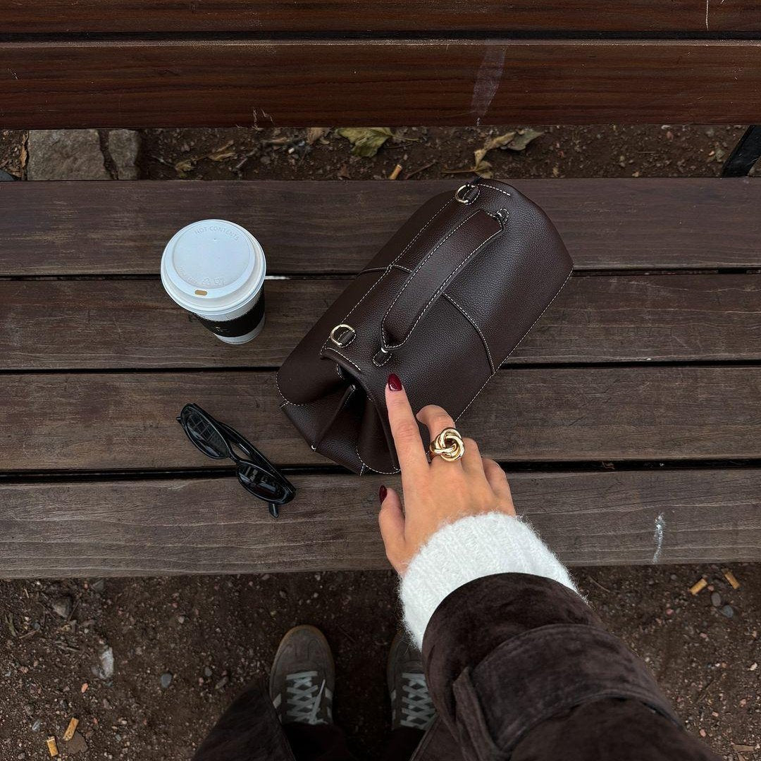 Valentina – Luxe Black Structured Leather Handbag