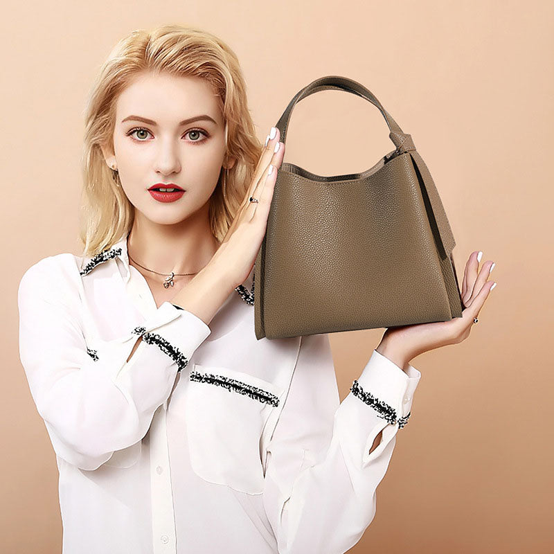 Taupe Bucket Bag – Modern Minimalism with Everyday Practicality