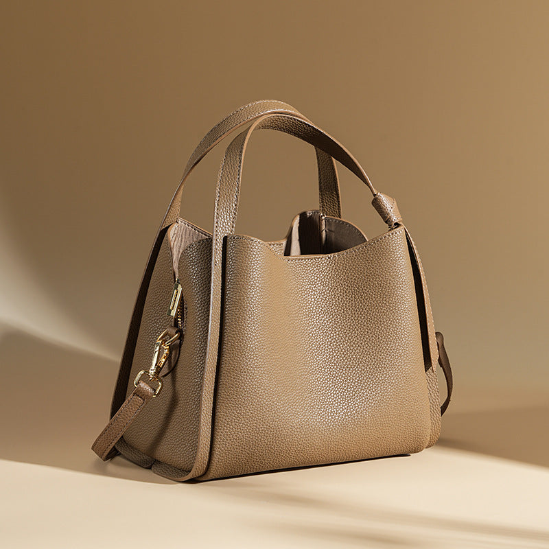 Taupe Bucket Bag – Modern Minimalism with Everyday Practicality