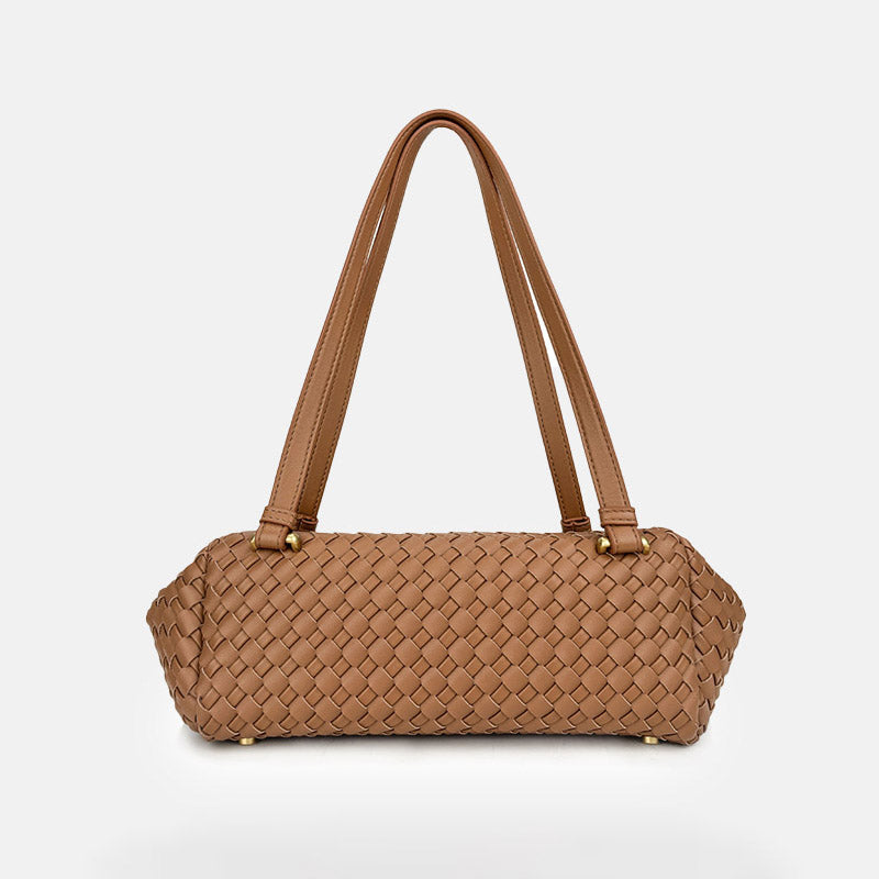 Elena Woven Leather Shoulder Bag