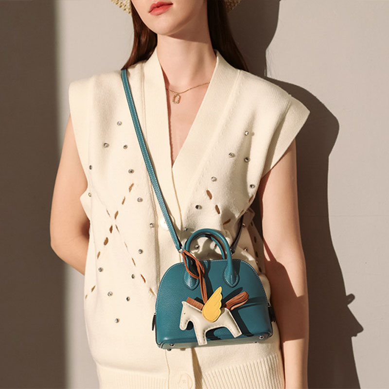 Aria Shell-Shaped Bowling Handbag