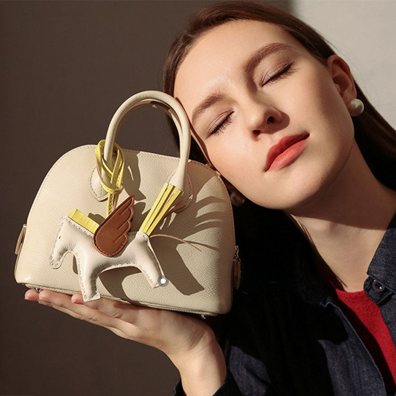 Aria Shell-Shaped Bowling Handbag