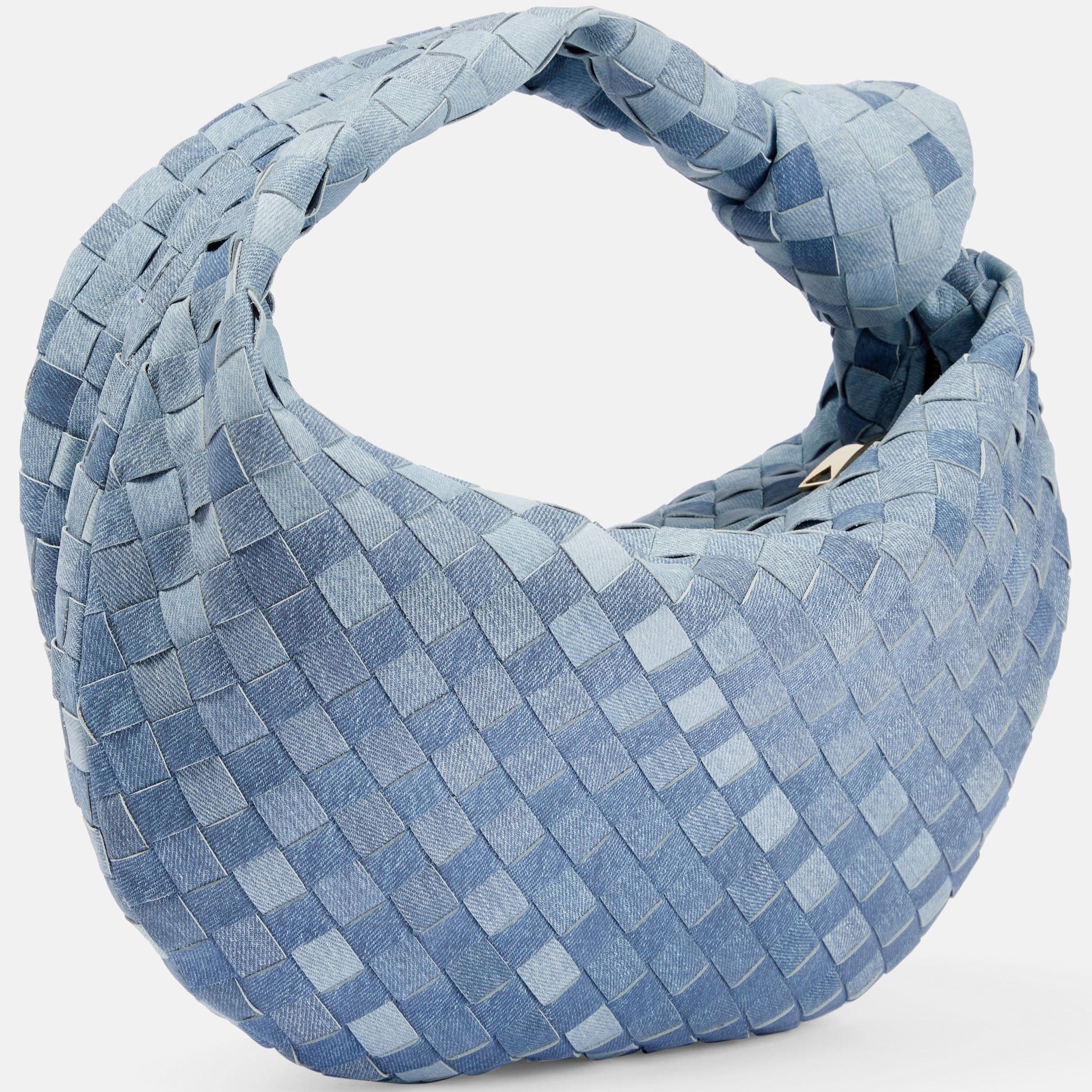 Denim Woven Shoulder Bag