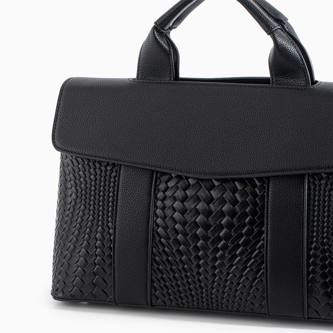 Brittany Luxe Woven Satchel