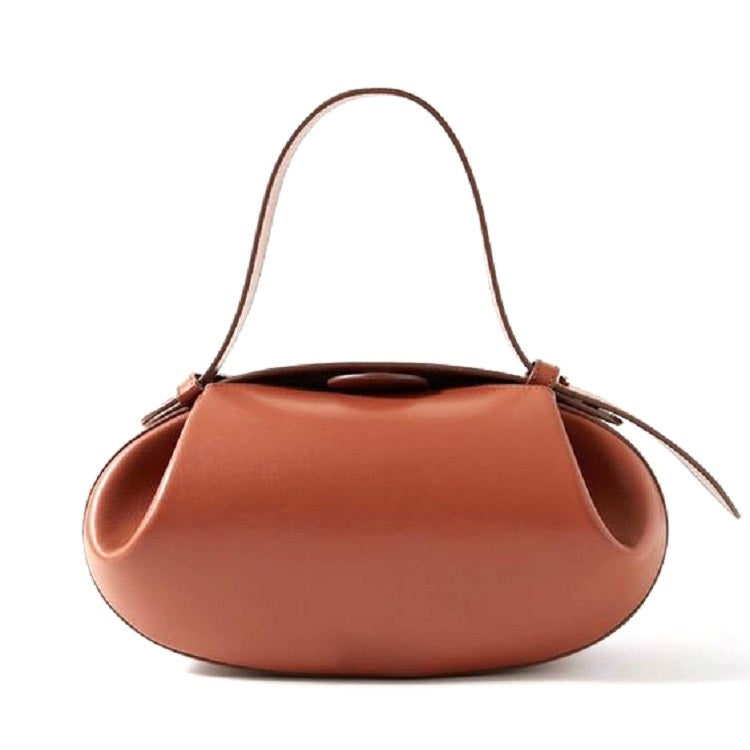 Marlowe Sculpted Brown Top Handle Bag