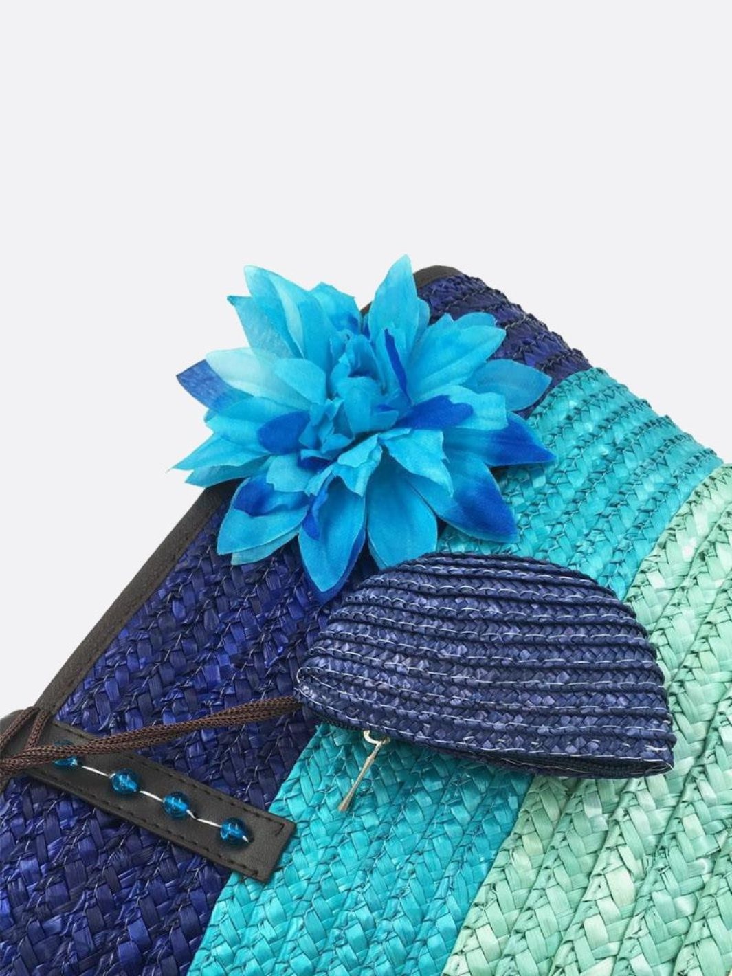 Blue Horizon Straw Tote Bag