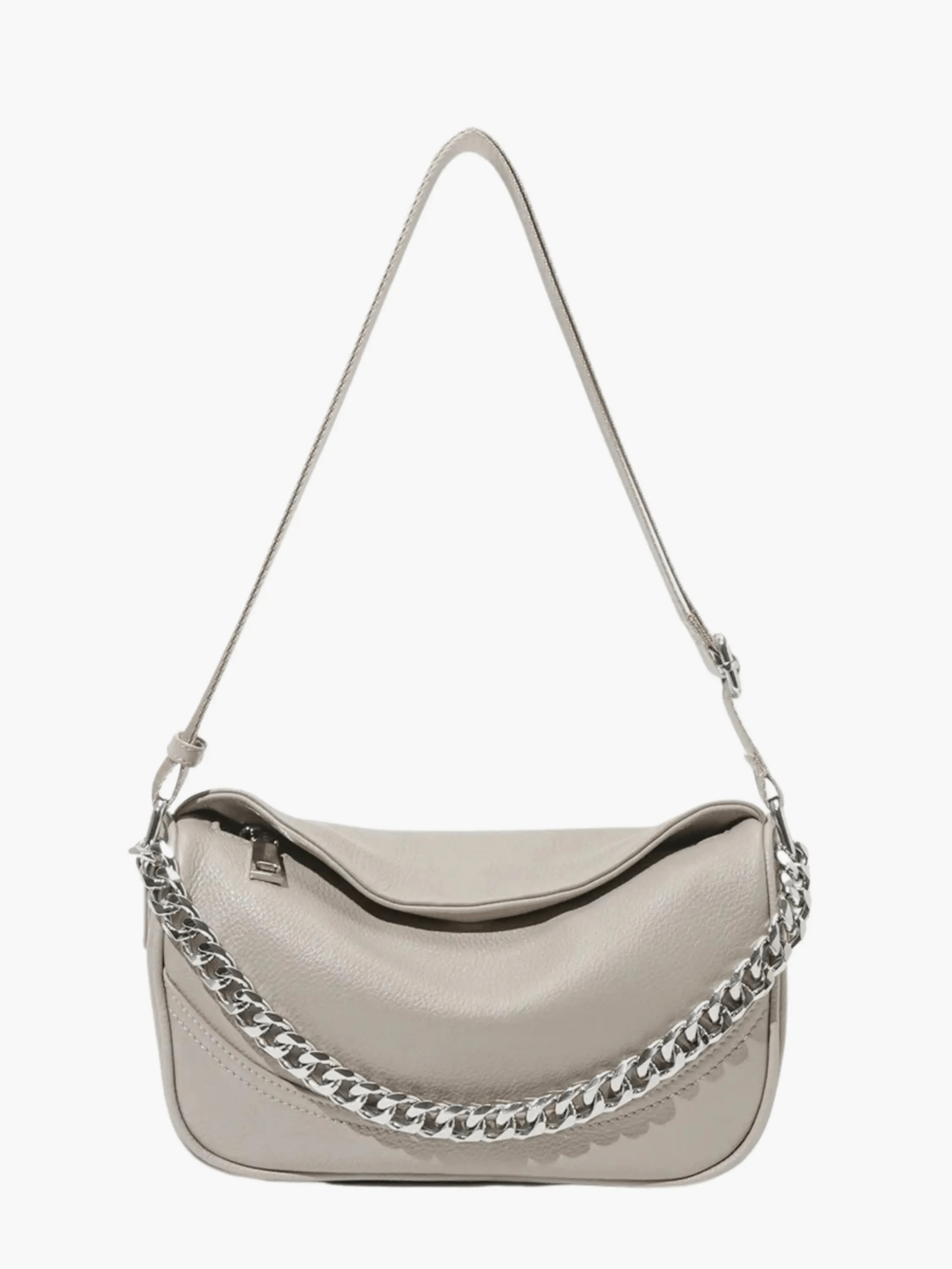 Celeste Chain Shoulder Bag – Elegant Gray