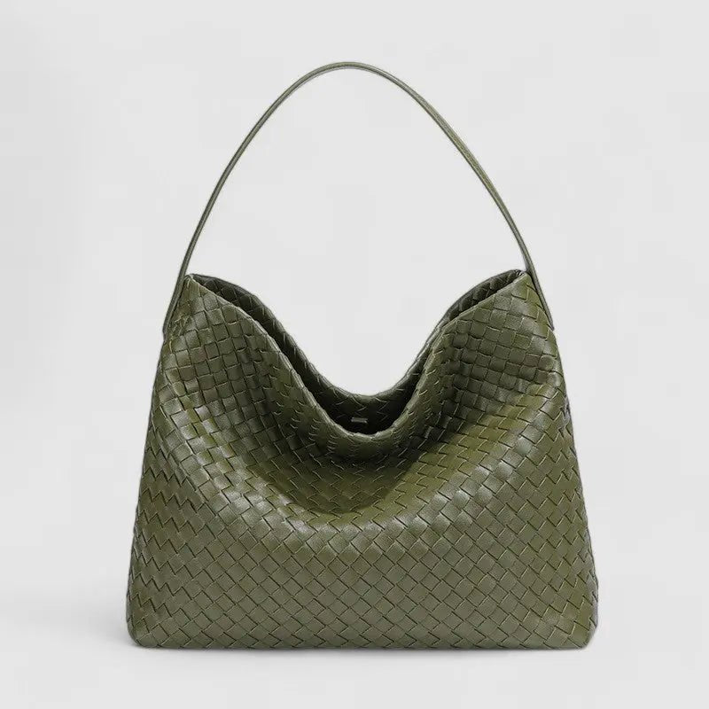 Black Woven Shoulder Bag – Effortless Elegance with Modern Design