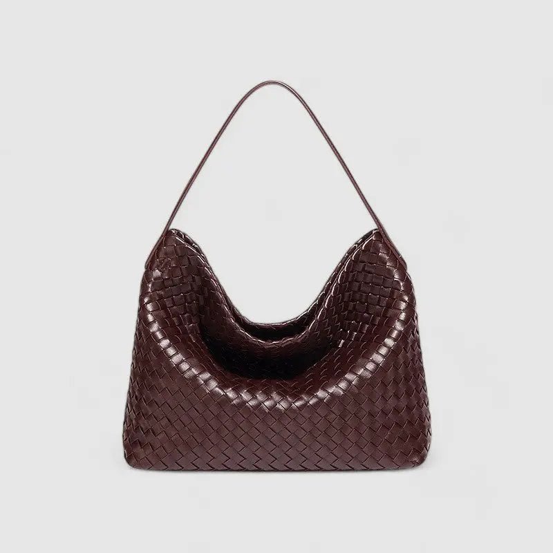 Black Woven Shoulder Bag – Effortless Elegance with Modern Design
