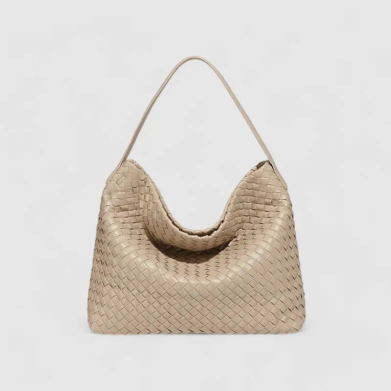 Black Woven Shoulder Bag – Effortless Elegance with Modern Design