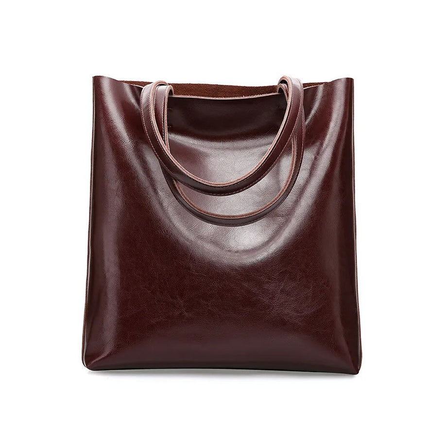 Burgundy Leather Tote Bag – Bold Simplicity with Everyday Function