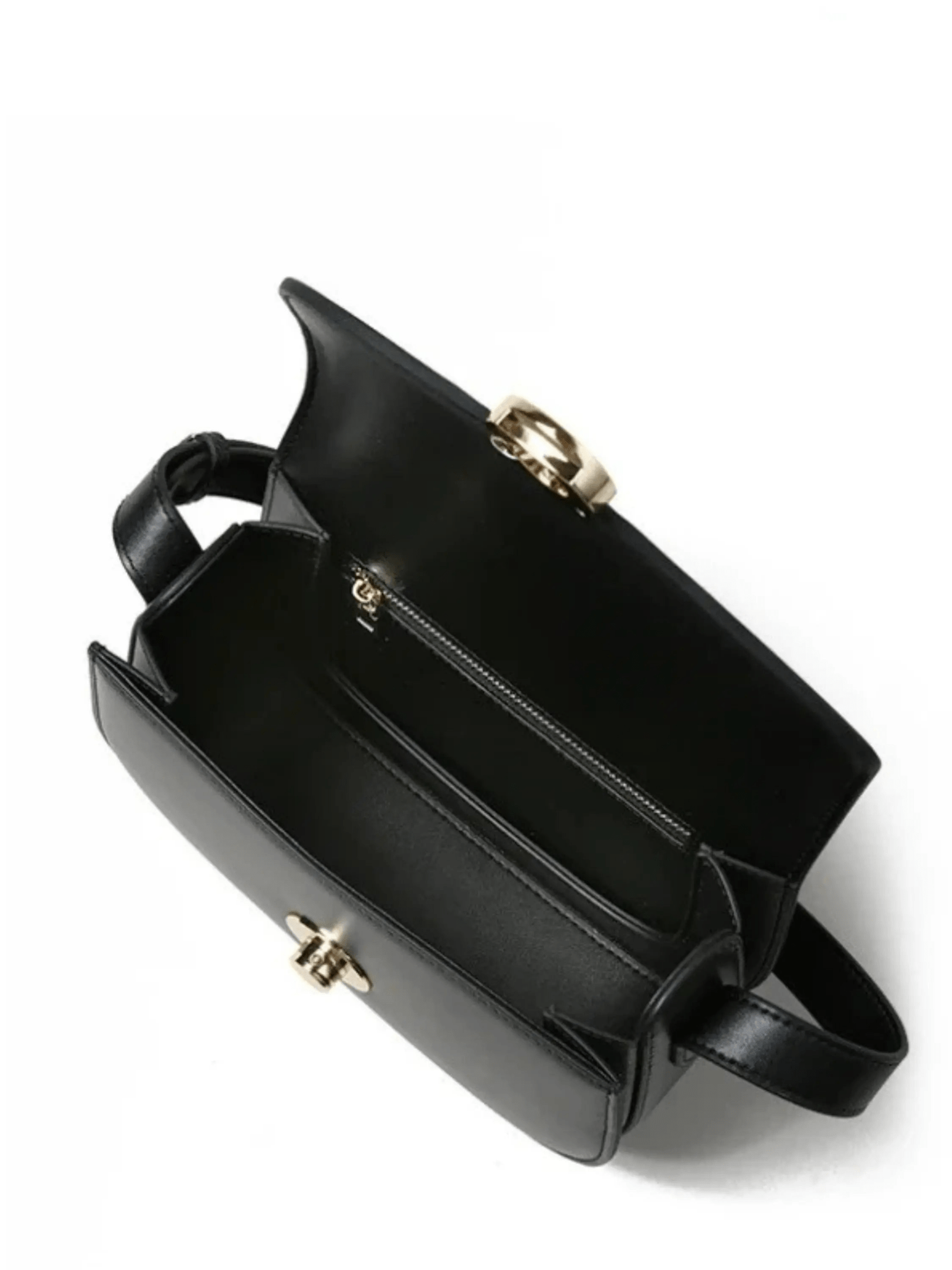 Eleanor | Classic Black Leather Crossbody – Timeless & Refined