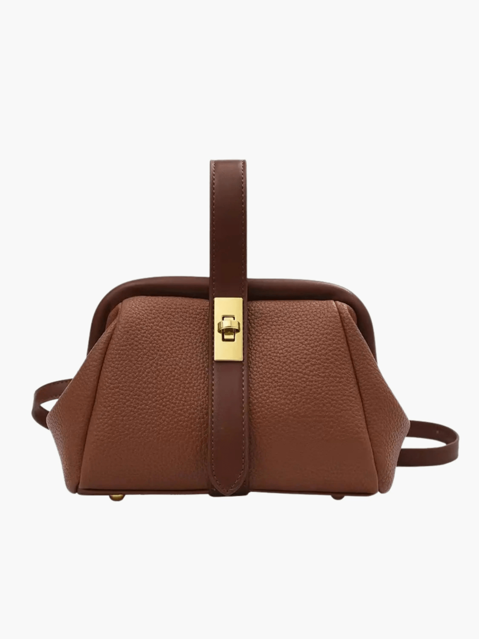 Braune, strukturierte Handtasche – Raffinierte Eleganz mit modernem Touch