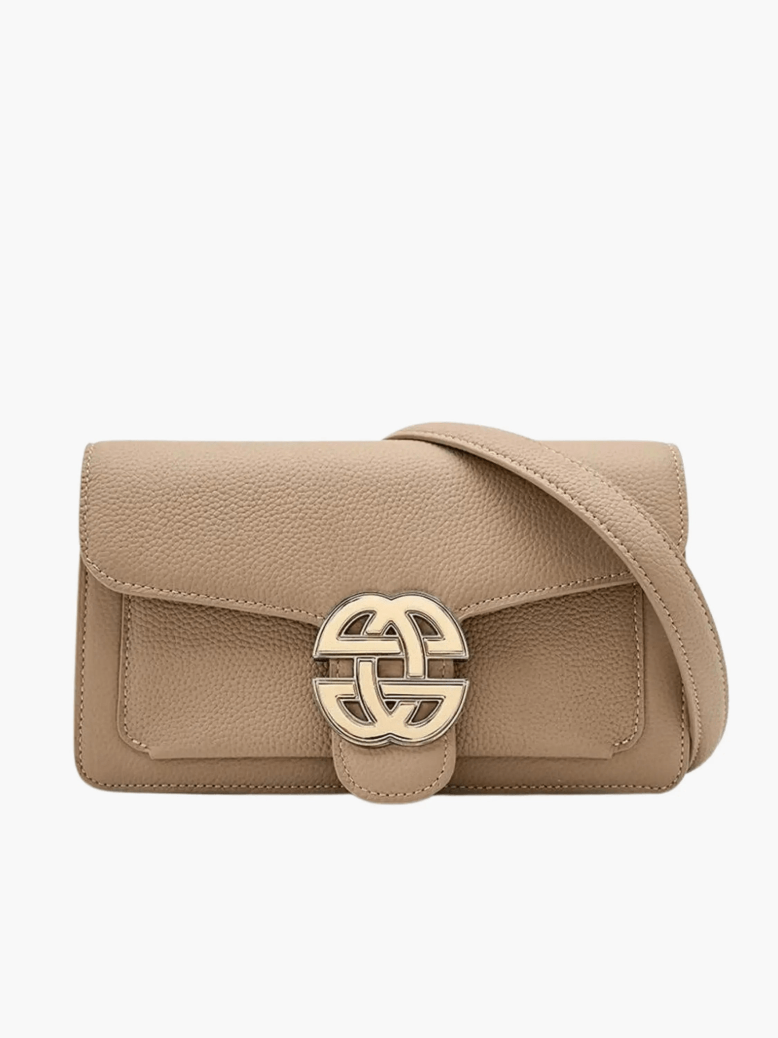 Emma Elegant Crossbody Bag – Nude Taupe