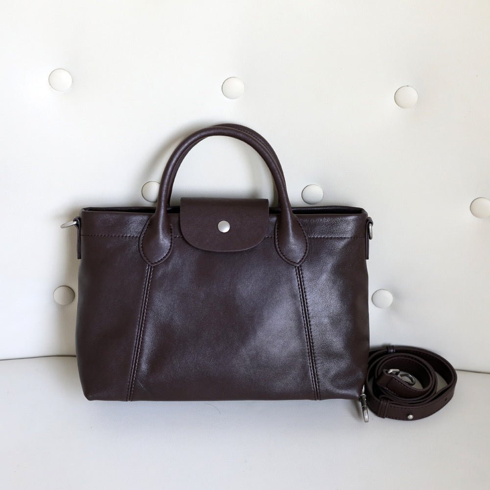 Classic Brown Leather Tote Bag