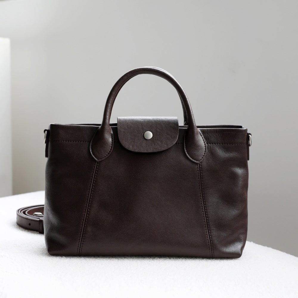 Classic Brown Leather Tote Bag
