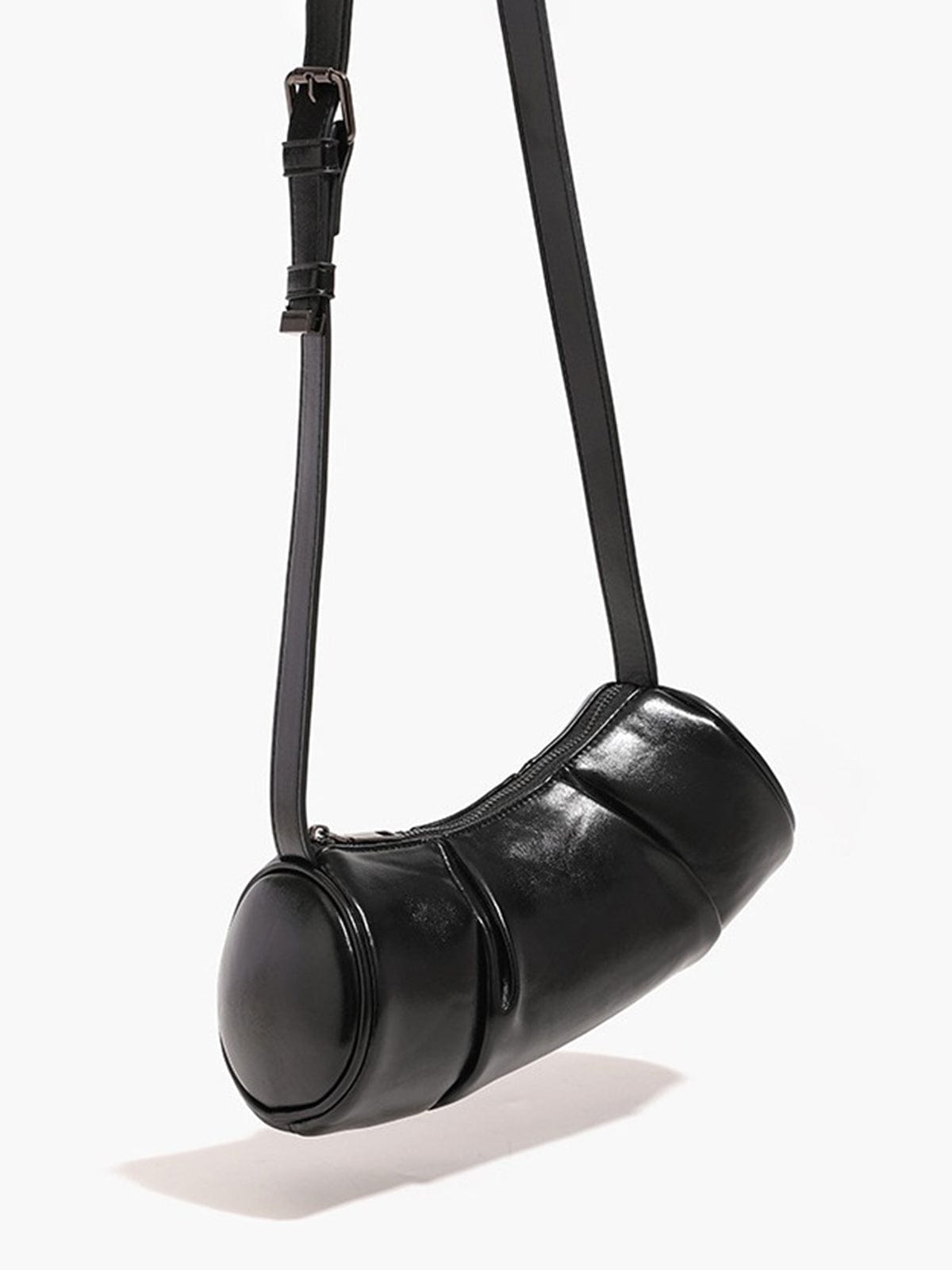 Aria Glossy Black Shoulder Bag