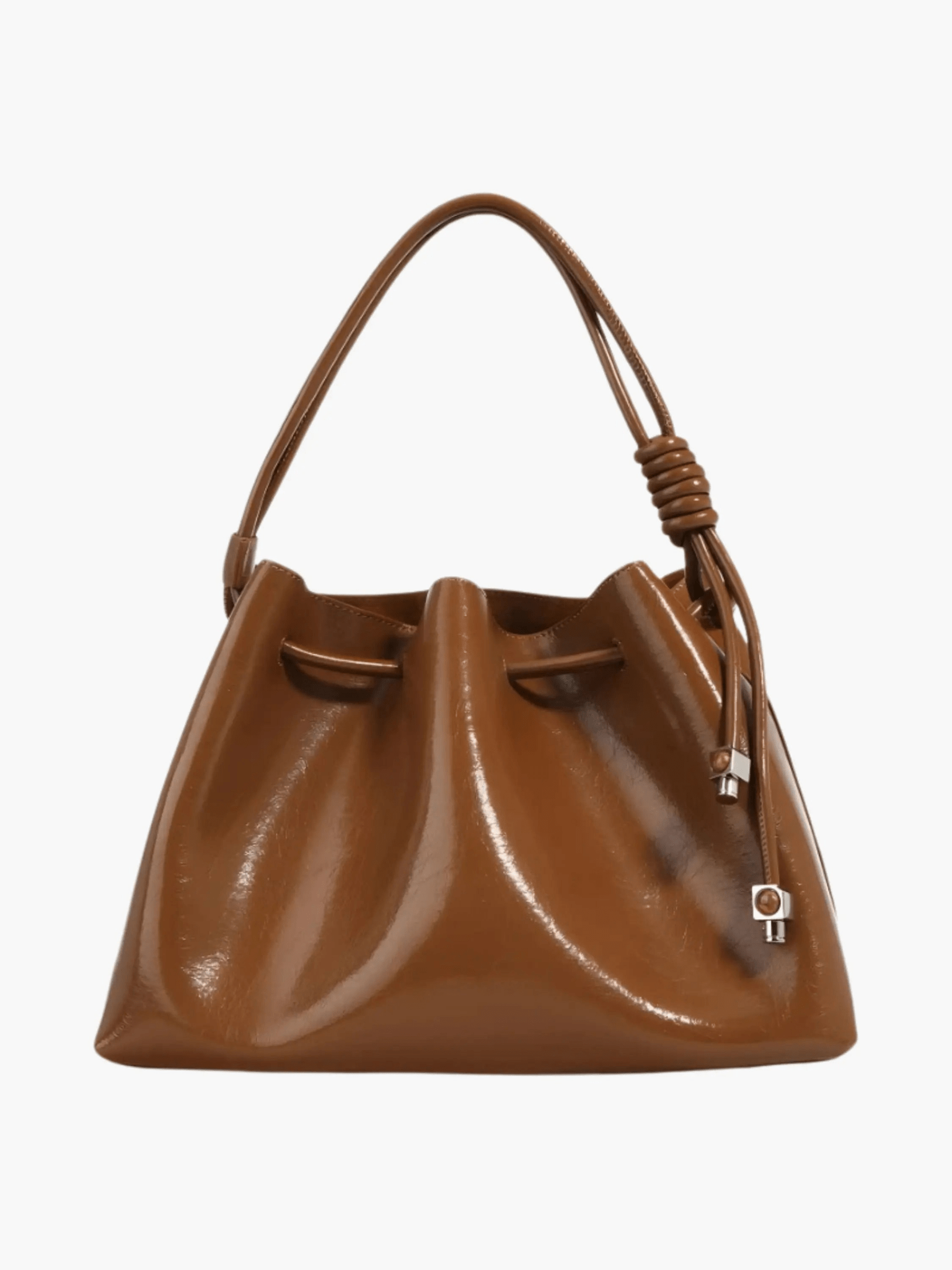 Florence – Glossy Leather Bucket Bag