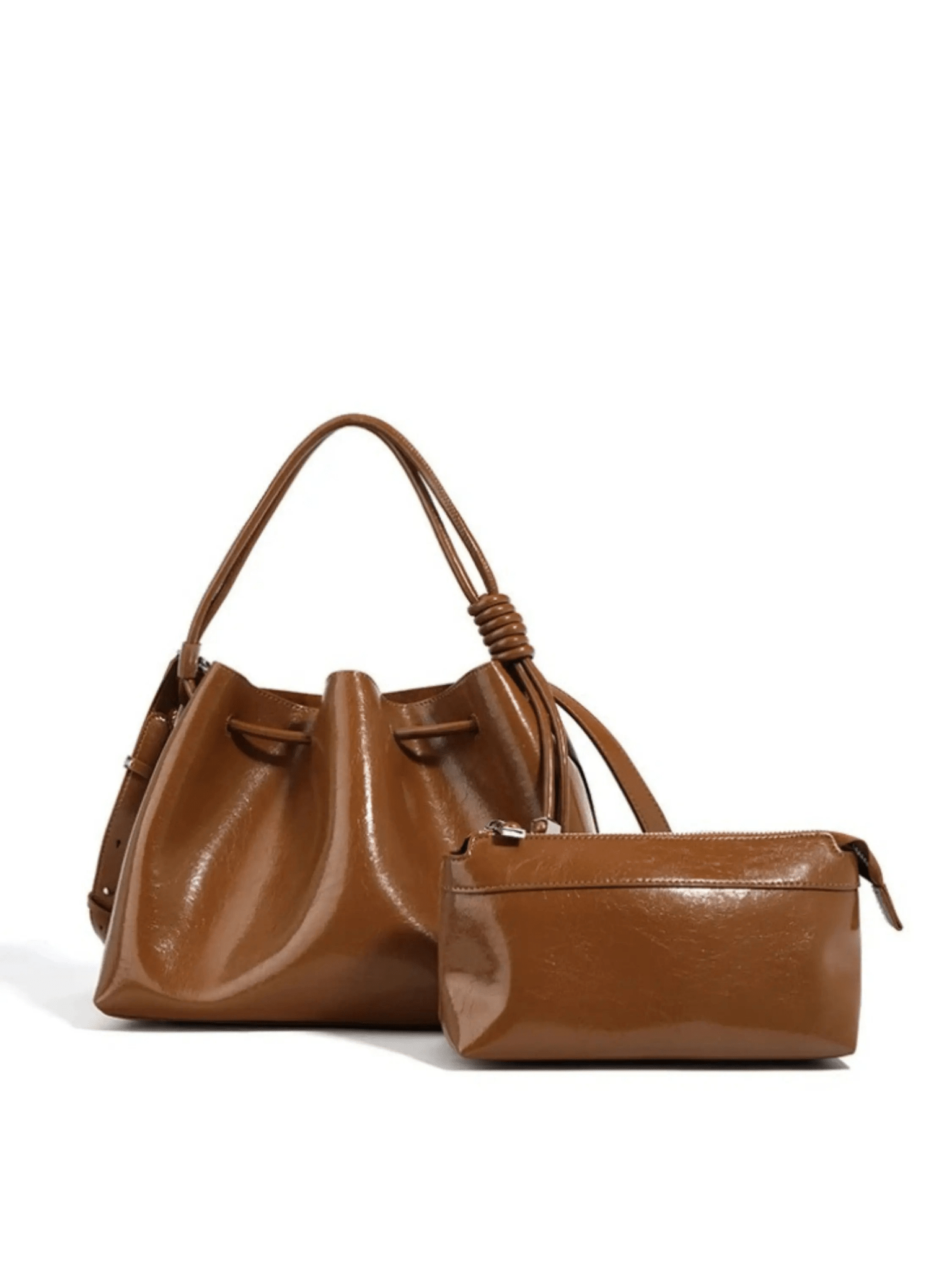 Florence – Glossy Leather Bucket Bag
