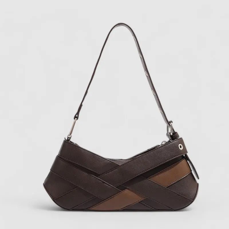 Frances Edgy Buckle Shoulder Bag – Bold Black Statement