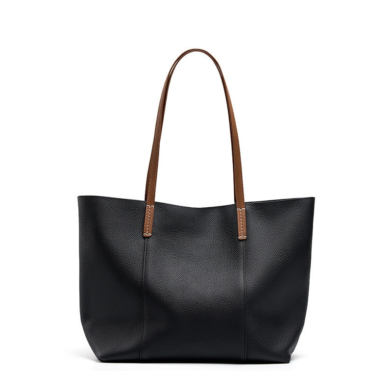 Sophia Two-Tone Leather Tote Bag