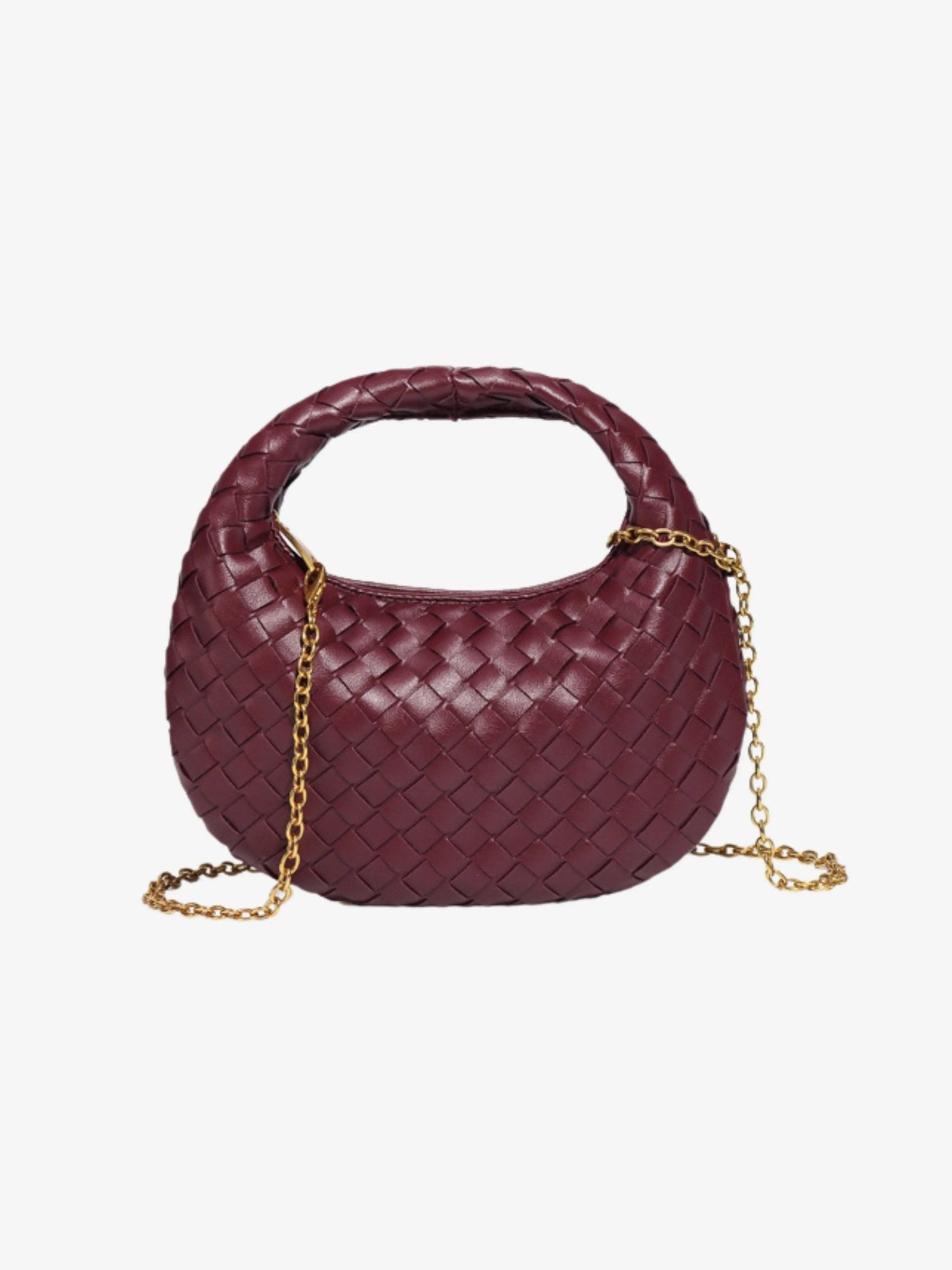 Die Marcellina Tasche aus gewebtem Leder mit Kette