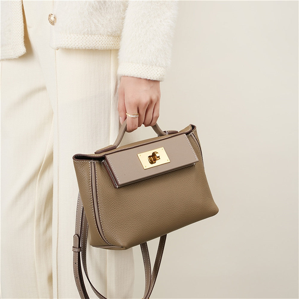 Sophia Twist-Lock Satchel