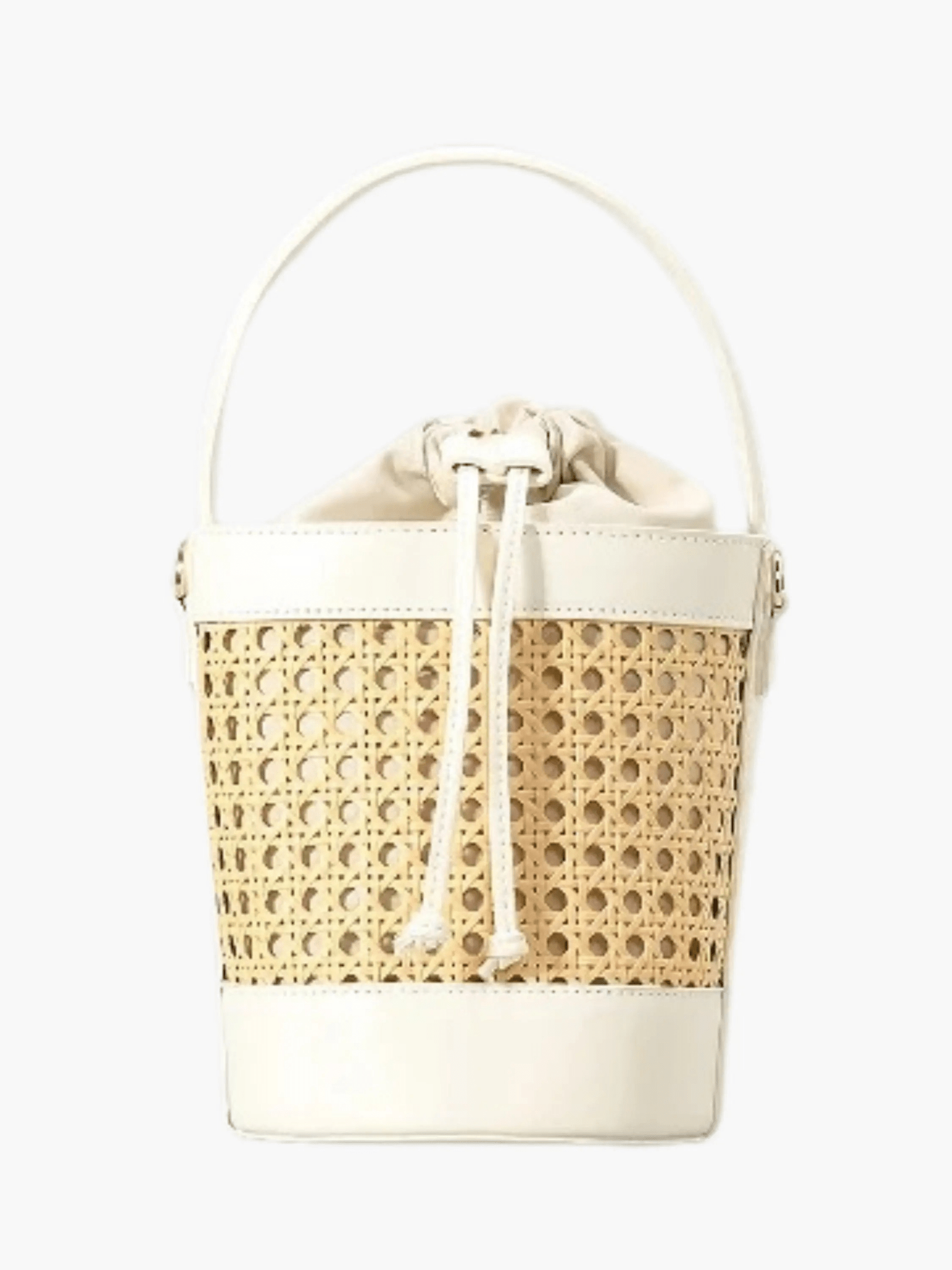 Lila Woven Bucket Bag with Drawstring Pouch