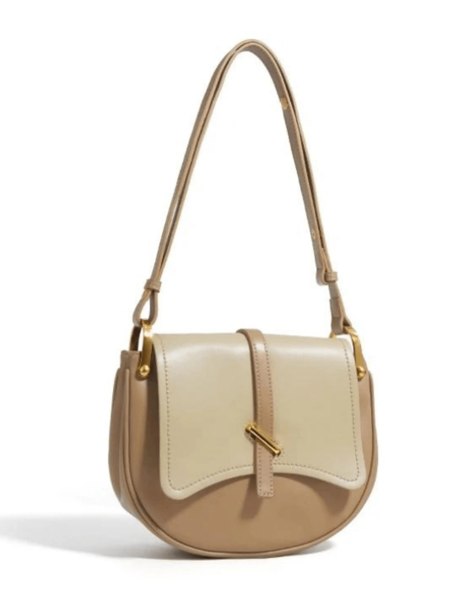 Lora Sophisticated Shoulder Bag – Nude & Cream