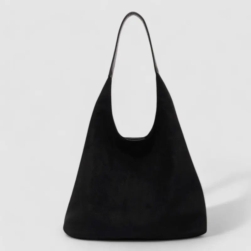 Black Minimalist Hobo Bag – Sleek Design with Effortless Versatility