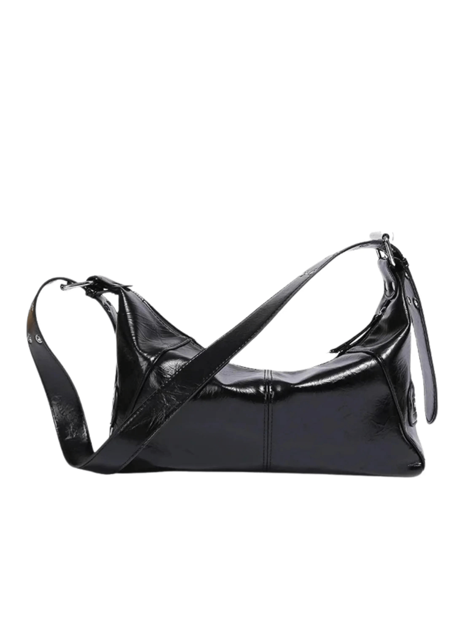 Noir Crescent Shoulder Bag